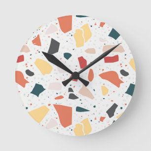 Terrazzo Pattern Ronde Klok