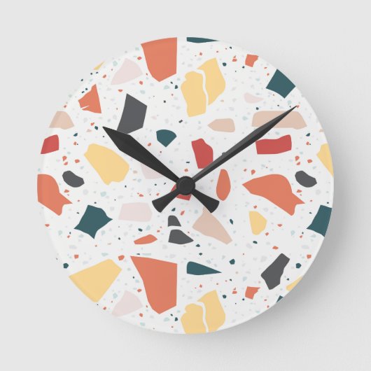 Terrazzo Pattern Ronde Klok (Voorkant)