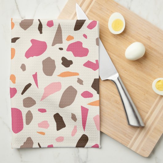 Terrazzo Pattern Theedoek (Quarter Fold)