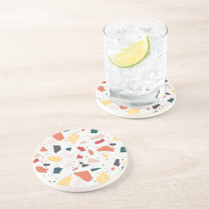 Terrazzo Pattern Zandsteen Onderzetter
