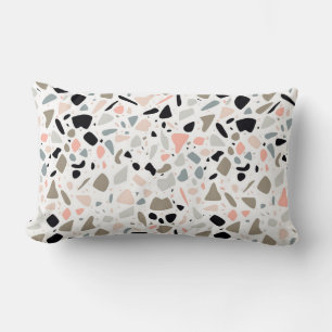 Terrazzo Peach/Chevron Lumbar Pillow Kussen