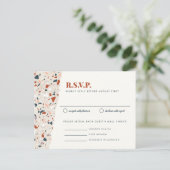 Terrazzo plak bruiloft uitnodiging RSVP (Staand voorkant)