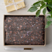 Terrazzo Retro Brown Black Tan Brown Elegant Tissuepapier (Geschenk)