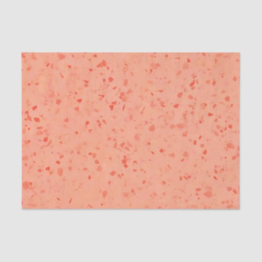 Terrazzo Retro Living Coral Elegant Pattern Tissuepapier (Voorkant)
