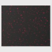 Terrazzo Retro Red Black Elegant  Pattern Cadeaupapier (Vlak)