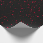 Terrazzo Retro Red Black Elegant  Pattern Cadeaupapier (Hoek)