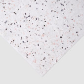 Terrazzo Retro White Black Pink  Pattern Tissuepapier (Detail)