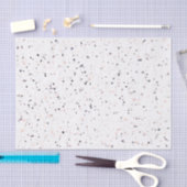 Terrazzo Retro White Black Pink  Pattern Tissuepapier (Craft)