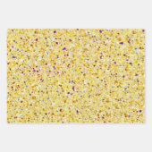 Terrazzo Retro Yellow Gold Paars  Pattern Inpakpapier Vel (Voorkant 2)