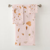 Terrazzo Rose Blush Avec Spots De Cuivre Or (En situation)
