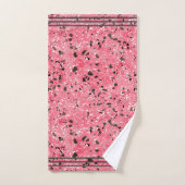 Terrazzo rose et noir moderne (Serviette à main)