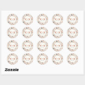 Terrazzo Slab Bruiloft Monogram en Datum Ronde Sticker (Vel)