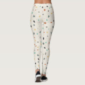 Terrazzo Tegel Confetti Modern Style Earth Tones Leggings (Achterkant)