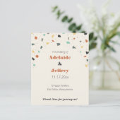 Terrazzo Tegel Confetti Modern Wedding Programme (Staand voorkant)