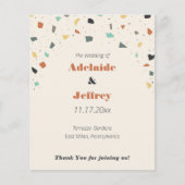 Terrazzo Tegel Confetti Modern Wedding Programme (Voorkant)