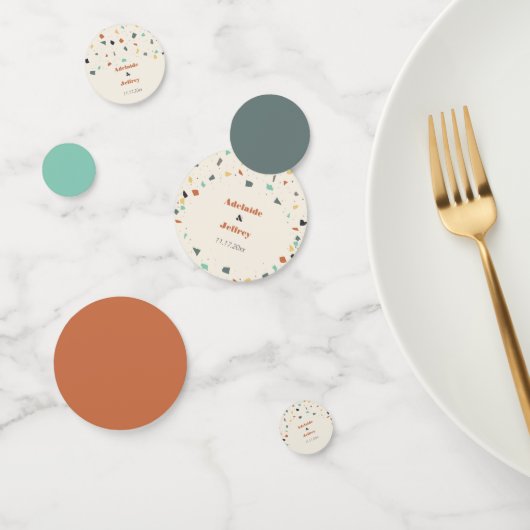 Terrazzo Tegel Modern Style Earth Tones Confetti (Groep)