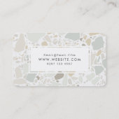 Terrazzo Texture Simple Modern Interior Designer Visitekaartje (Achterkant)