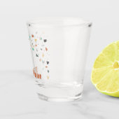 Terrazzo Tile Confetti Modern Style, gepersonalise Shot Glas (Rechts)