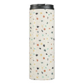 Terrazzo Tile Confetti Modern Style, gepersonalise Thermosbeker (Achterkant)