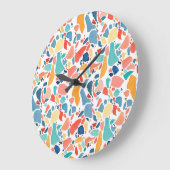 Terrazzo Waterverf: kleurrijk naadloos patroon. Grote Klok (Hoek)