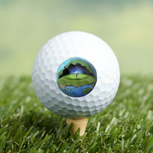 Terre à l'intérieur d'une balle de golf (T-shirt Insitu)
