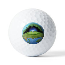 Terre à l'intérieur d'une balle de golf