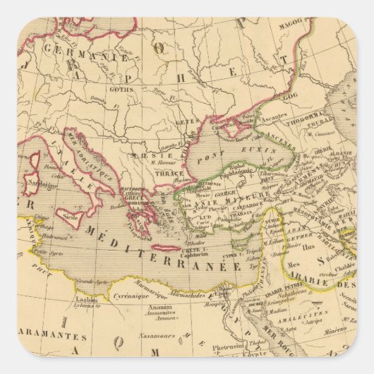 Terre aux trois fils de Noe Vierkante Sticker (Voorkant)