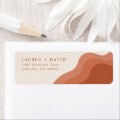 terre cuite adresse de retour étiquette boho rouil (En situation)