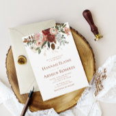 terre cuite et faire-part de mariage verdoyant