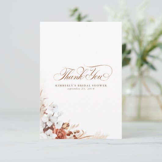 Terre cuite et fleurs blanches Boho Merci (Debout devant)