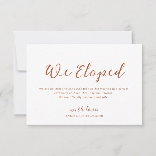 terre cuite mariage faire-part (Devant)