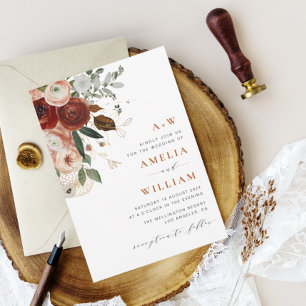 terre cuite moderne et faire-part de mariage verdo