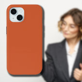 Terre cuite orange couleur unie design chaud et te