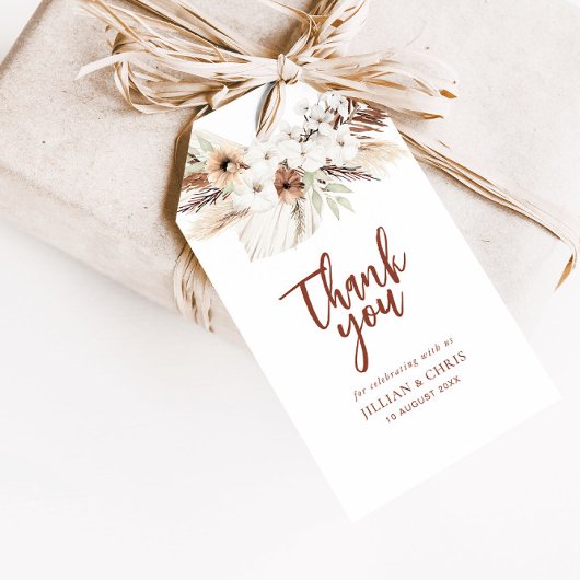 terre cuite pampas herbe fleurs mariages étiquette