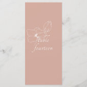 Terre cuite rose | Menu plat Mariage floral chic (Dos)