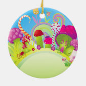 Terre de bonbons imaginaire ornement de Noël (Dos)