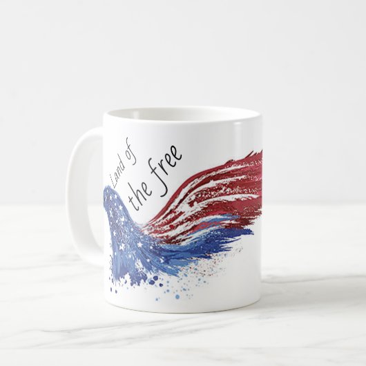 Terre de la 4 juillet libre aigle mug (Devant gauche)