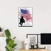 Terre des Libres à cause de la brave affiche (Bureau à domicile)