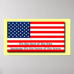 Terre des Libres, Maison des Braves Affiche Imprim