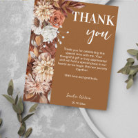 Terre désert fleur de boho brun merci cartes
