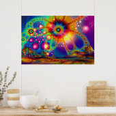 Terre d'illuminations psychédéliques - Poster (Cuisine)