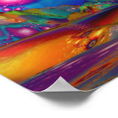 Terre d'illuminations psychédéliques - Poster (Coin)