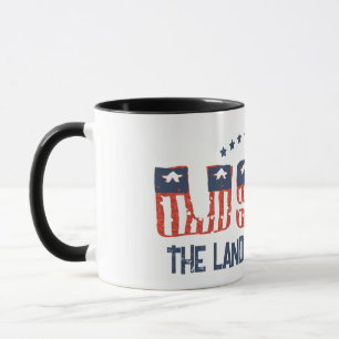 Terre du Grunge Patriotique Libre Version Mug