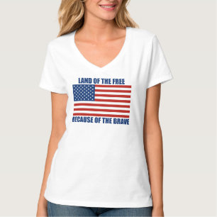 Terre du libre en raison du T-shirt courageux