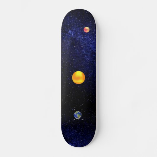 Terre du Soleil et de la planète sur skateboard de (Recto)