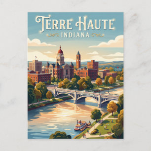 Terre Haute, Indiana Briefkaart