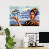 Terre mère par Lisa Iris Poster (Bureau à domicile)