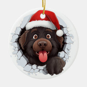 Terre-Neuve Dog 3D - Ornement de percée