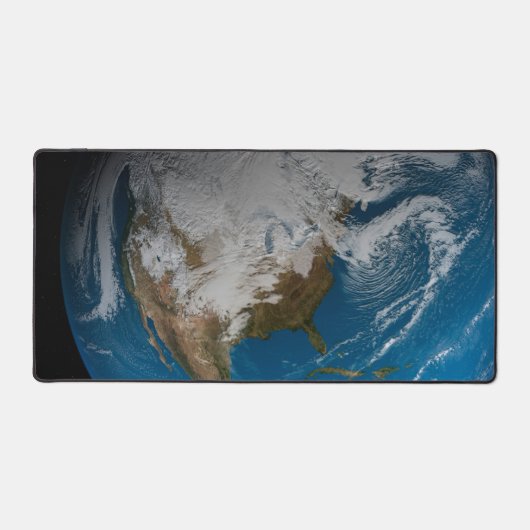 Terre Pleine Avec Des Nuages Simulés Sur L'Amériqu (Recto)