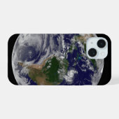 Terre Pleine Avec Tempêtes Tropicales Dans L'Atlan (Verso Horizontal)